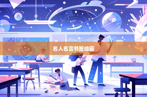 名人名言书签绘画