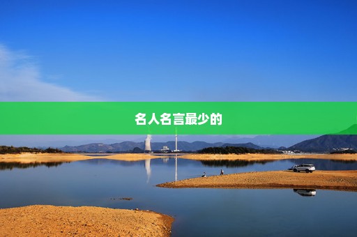 名人名言最少的