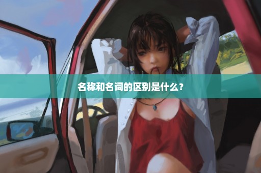 名称和名词的区别是什么？