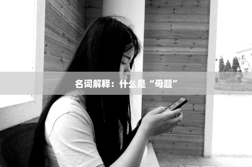 名词解释：什么是“母题”