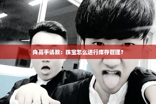 向高手请教：珠宝怎么进行库存管理？