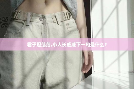 君子坦荡荡,小人长戚戚下一句是什么？