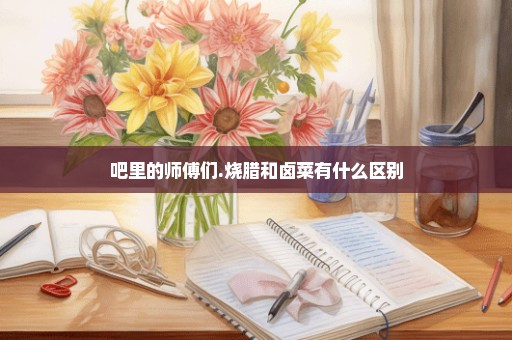 吧里的师傅们.烧腊和卤菜有什么区别