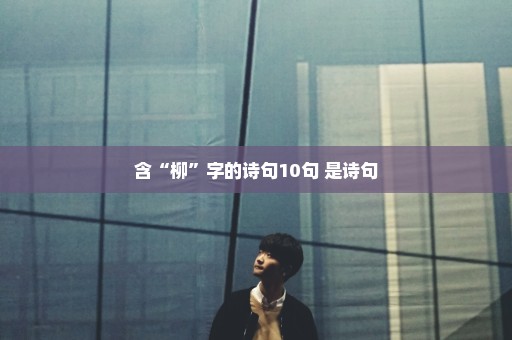 含“柳”字的诗句10句 是诗句