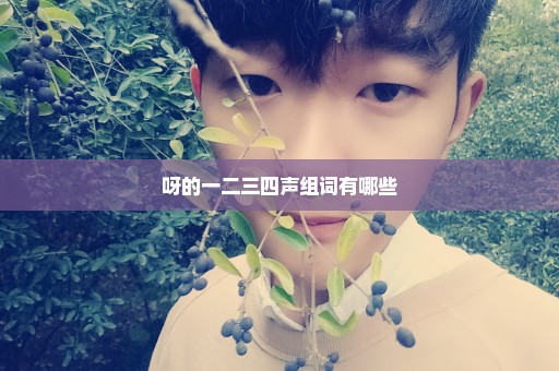 呀的一二三四声组词有哪些