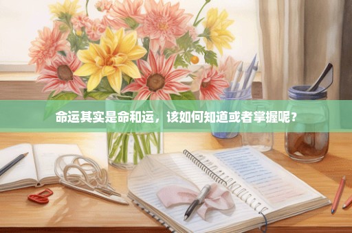 命运其实是命和运，该如何知道或者掌握呢？