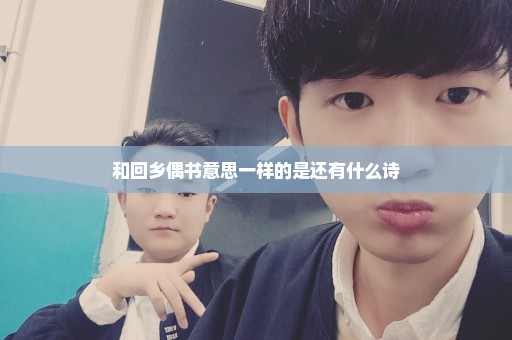 和回乡偶书意思一样的是还有什么诗