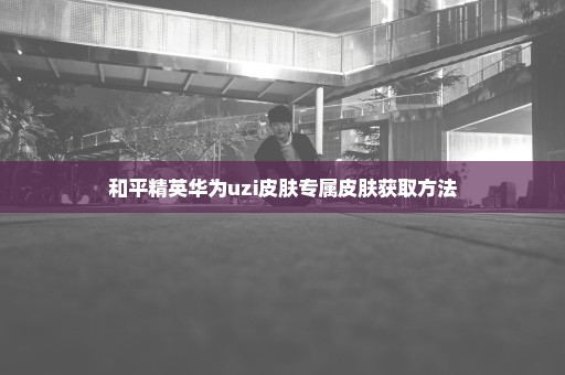 和平精英华为uzi皮肤专属皮肤获取方法