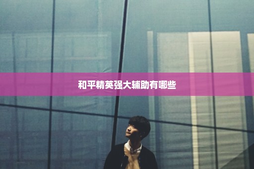 和平精英强大辅助有哪些