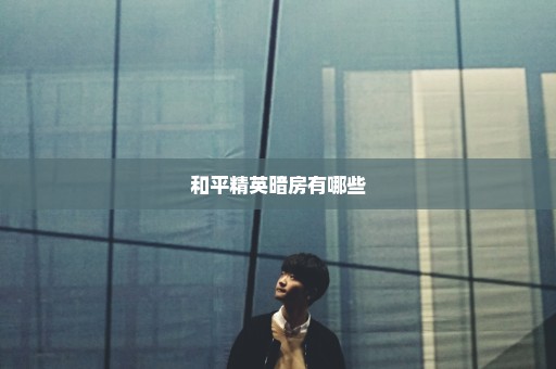 和平精英暗房有哪些