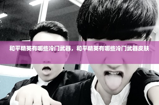 和平精英有哪些冷门武器，和平精英有哪些冷门武器皮肤 
