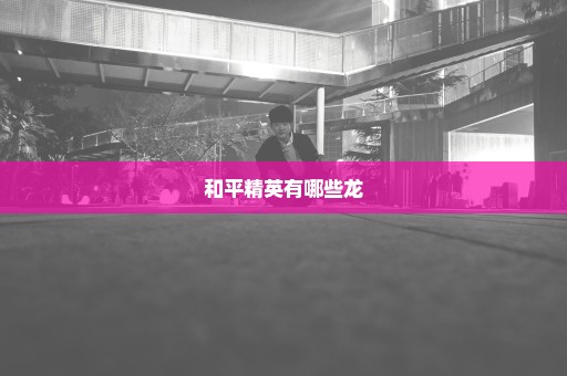 和平精英有哪些龙