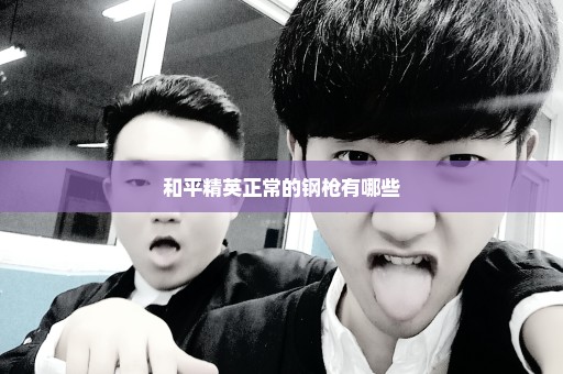 和平精英正常的钢枪有哪些