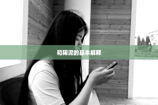 和稀泥的基本解释