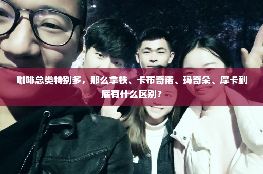 咖啡总类特别多，那么拿铁、卡布奇诺、玛奇朵、摩卡到底有什么区别？