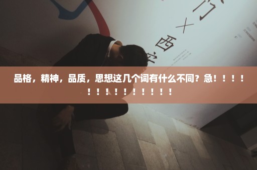 品格，精神，品质，思想这几个词有什么不同？急！！！！！！！！！！！！！！
