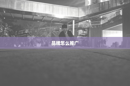品牌怎么推广