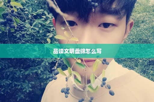 品读文明盘锦怎么写