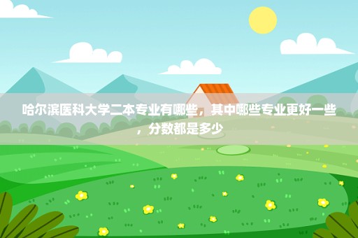 哈尔滨医科大学二本专业有哪些，其中哪些专业更好一些，分数都是多少