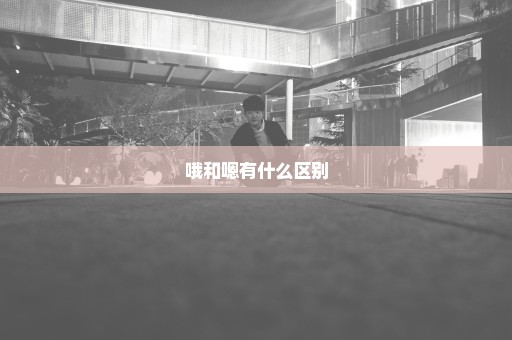 哦和嗯有什么区别