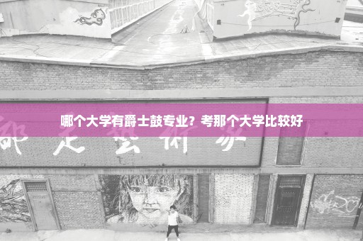 哪个大学有爵士鼓专业？考那个大学比较好