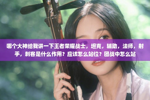 哪个大神给我讲一下王者荣耀战士，坦克，辅助，法师，射手，刺客是什么作用？应该怎么站位？团战中怎么站