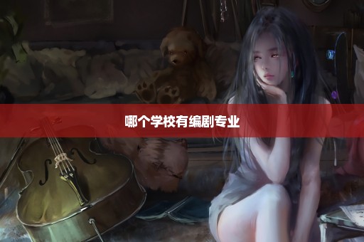哪个学校有编剧专业