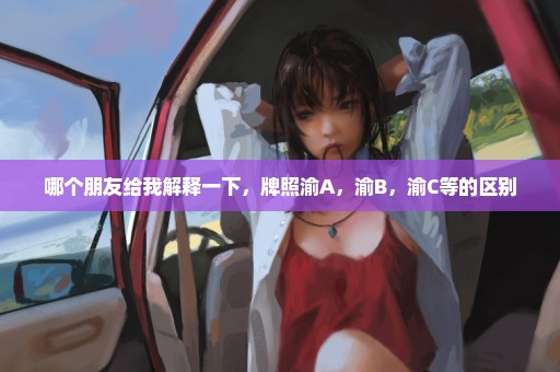 哪个朋友给我解释一下，牌照渝A，渝B，渝C等的区别