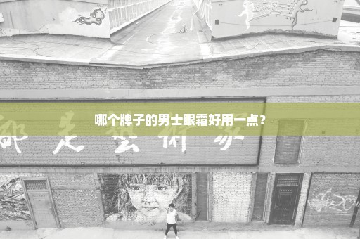 哪个牌子的男士眼霜好用一点？
