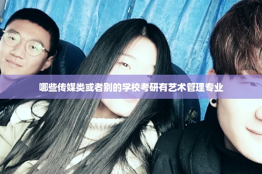 哪些传媒类或者别的学校考研有艺术管理专业