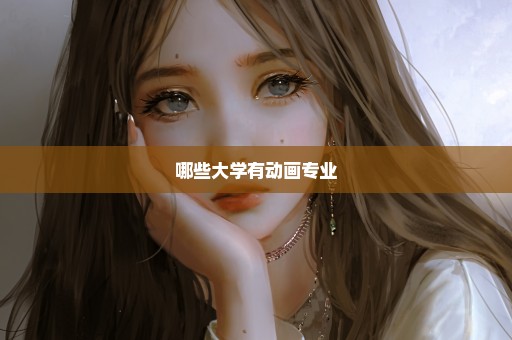 哪些大学有动画专业