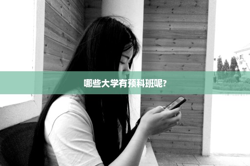 哪些大学有预科班呢?