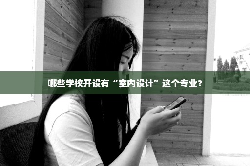 哪些学校开设有“室内设计”这个专业？