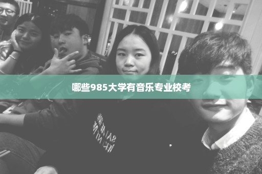 哪些985大学有音乐专业校考