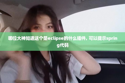 哪位大神知道这个是eclipse的什么插件, 可以提示spring代码