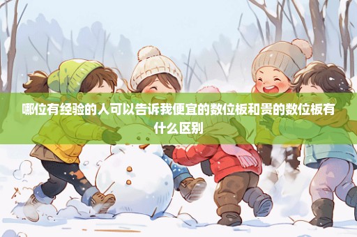 哪位有经验的人可以告诉我便宜的数位板和贵的数位板有什么区别