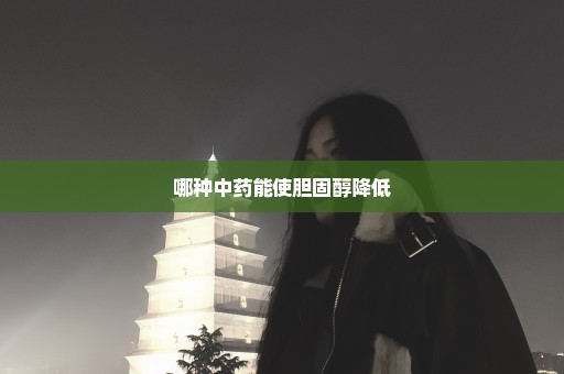 哪种中药能使胆固醇降低