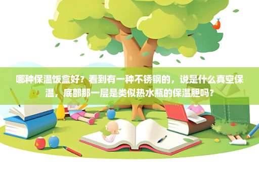 哪种保温饭盒好？看到有一种不锈钢的，说是什么真空保温，底部那一层是类似热水瓶的保温胆吗？