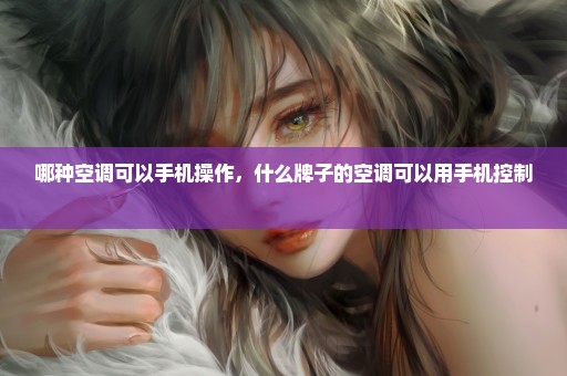 哪种空调可以手机操作，什么牌子的空调可以用手机控制 