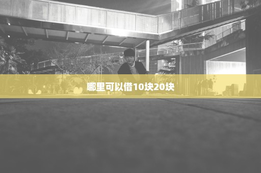 哪里可以借10块20块