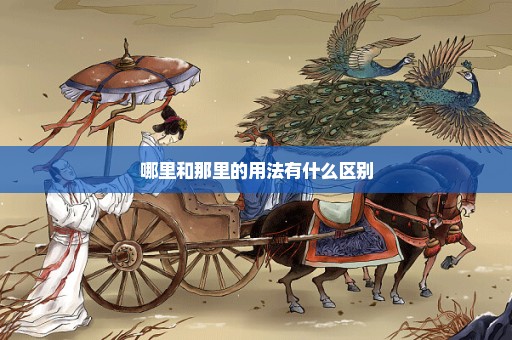 哪里和那里的用法有什么区别