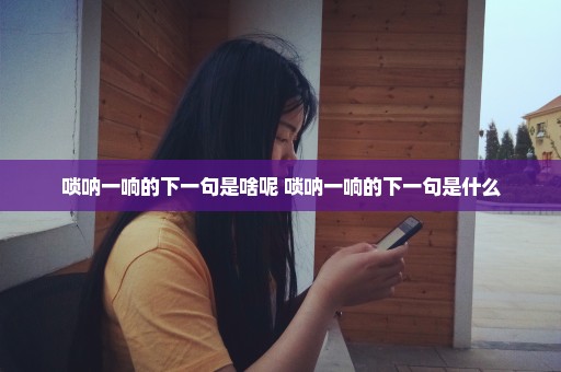 唢呐一响的下一句是啥呢 唢呐一响的下一句是什么