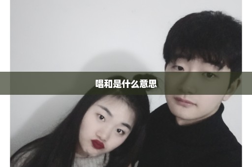 唱和是什么意思