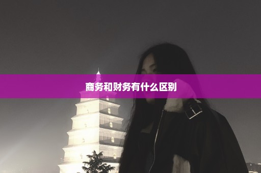 商务和财务有什么区别