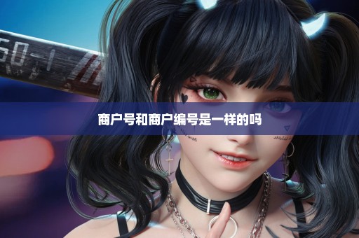 商户号和商户编号是一样的吗