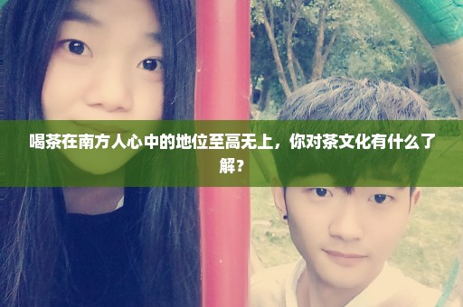 喝茶在南方人心中的地位至高无上，你对茶文化有什么了解？