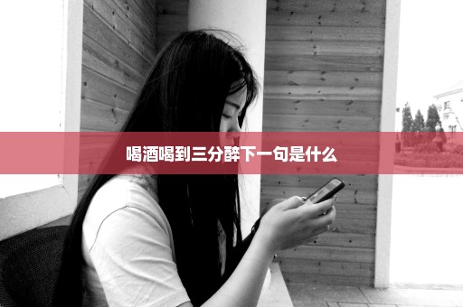 喝酒喝到三分醉下一句是什么