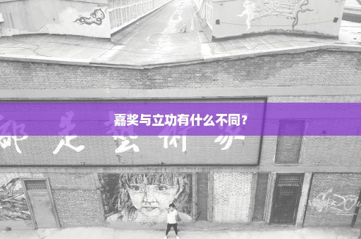 嘉奖与立功有什么不同？