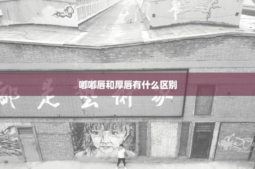 嘟嘟唇和厚唇有什么区别