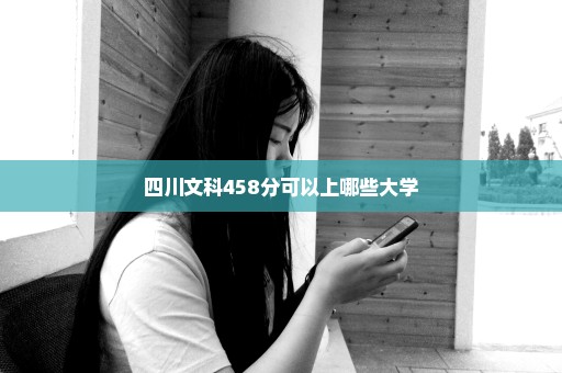 四川文科458分可以上哪些大学